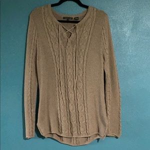 Jeanne Pierre lace up sweater